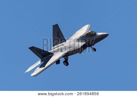 Avalon, Australia - February 25, 2013: United States Air Force (usaf) Lockheed Martin F-22a Raptor F