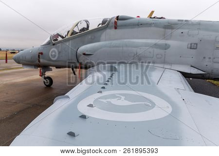 Avalon, Australia - February 26, 2013: Royal Australian Air Force (raaf) Bae Hawk 127 Lead In Fighte