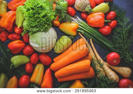 A Rich Variety Of Food Photography Vegetables.
A Rich Variety Of Autumn Colorful Bright And Fresh Ve