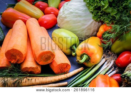 A Rich Variety Of Food Photography Vegetables.
A Rich Variety Of Autumn Colorful Bright And Fresh Ve