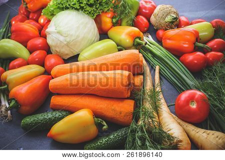 A Rich Variety Of Food Photography Vegetables.
A Rich Variety Of Autumn Colorful Bright And Fresh Ve