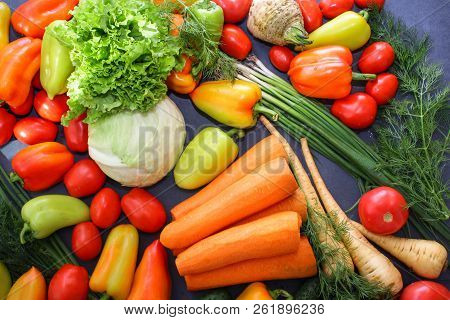 A Rich Variety Of Food Photography Vegetables.
A Rich Variety Of Autumn Colorful Bright And Fresh Ve