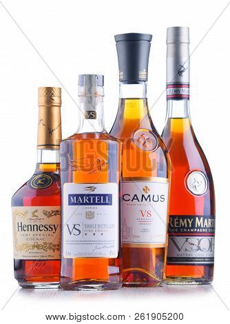 Bottles Of Famous Cognac Brands