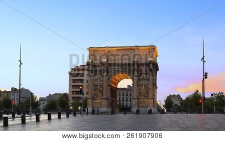 Porte Royale - Triumphal Arch In Marseille, France. Constructed In 1784 - 1839