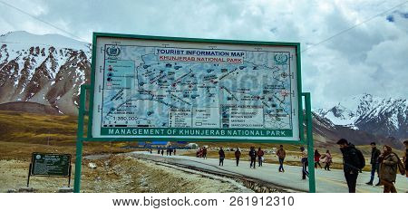 Information Board At Khunjerab Pass, Pak China Border 6/28/2018