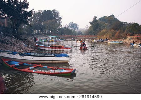 People Boating In Raval Lake, Islamabad, Pakistan 29/12/2016