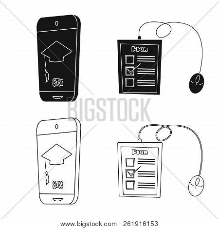 Vector Illustration Of Education And Learning Icon. Collection Of Education And School Vector Icon F