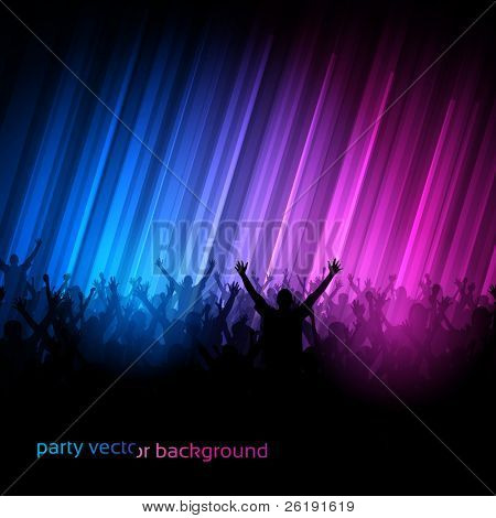 矢量背景-跳舞的年轻人