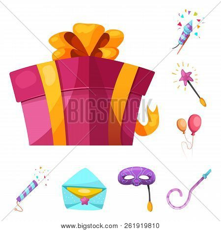Isolated Object Of Party And Birthday Icon. Collection Of Party And Celebration Vector Icon For Stoc