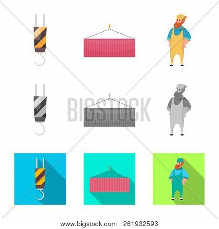Vector Illustration Of Goods And Cargo Symbol. Set Of Goods And Warehouse Stock Vector Illustration.
