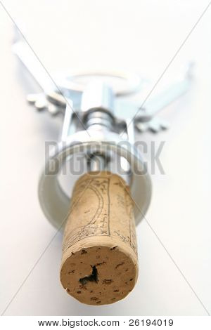 คีย์สูงที่แมโครคอร์กในส่วนของความลึกตื้น corkscrew ของฟิลด์