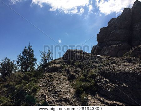 Nature In The Mountains On The Southern Coast Of Crimea. Botkin, Tarakhtashskaya, Miskhorskaya Trail