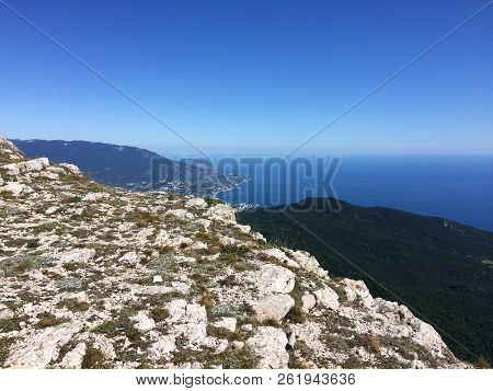 Nature In The Mountains On The Southern Coast Of Crimea. Botkin, Tarakhtashskaya, Miskhorskaya Trail