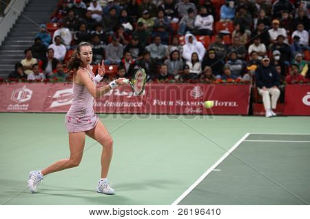 รัสเซียเล่น Galina Voskoboeva เล่นกับ Maria Sharapova ที่กาตาร์รวมเปิดโดฮา Fe