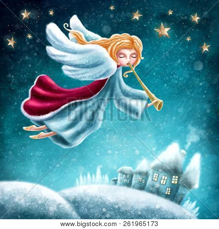 Illustration of a little christkind
