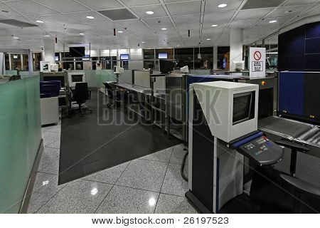 Máquina de rayos X del aeropuerto