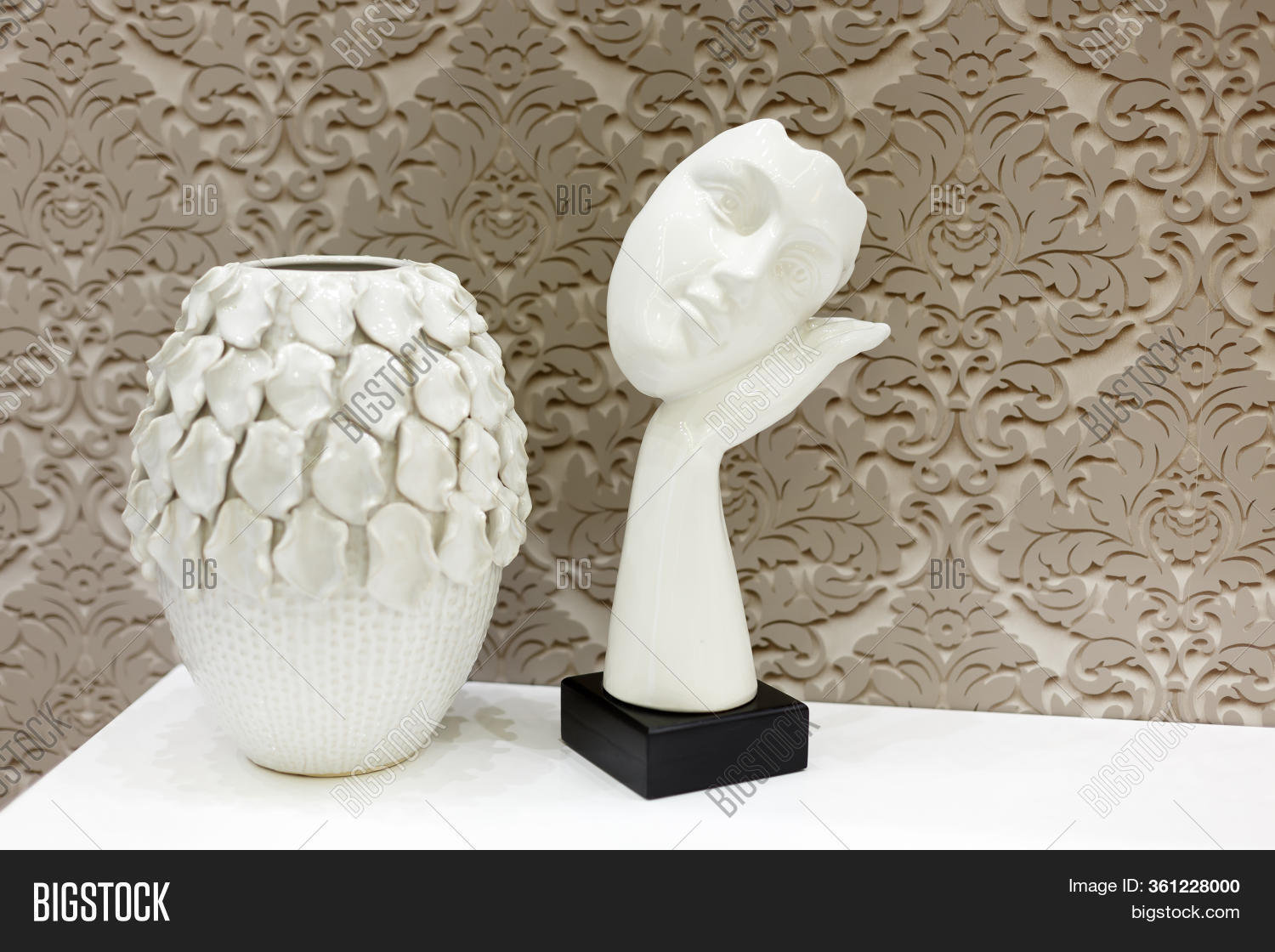 White Vase Stands On Image & Photo (Free Trial) Bigstock