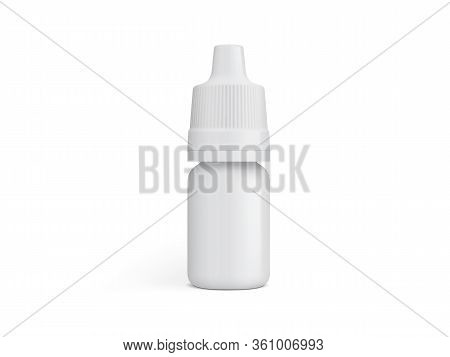 White Plastic Packaging Isolated On A White Background Mock Up Vector