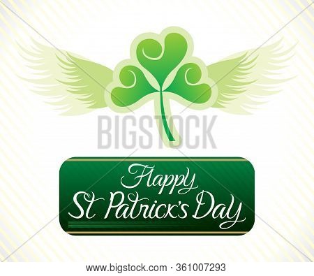 Abstract Artistic Creatvie Green St Patrick Background Vector Illustration