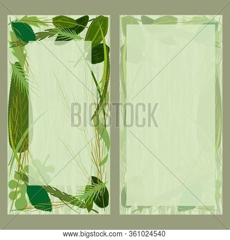 Set Of Floral Universal Art Templates For Poster, Card, Invitation, Cover, Flyer, Banner, Brochure A