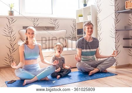 A Sports Family Is Engaged In Fitness.