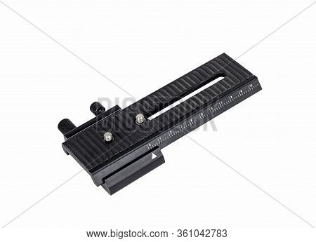 Camera Macro Rail. Isolated On White Background.