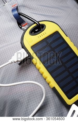 Portable solar cell for nature excursions.