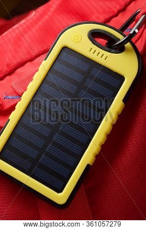 Portable solar cell for nature excursions.