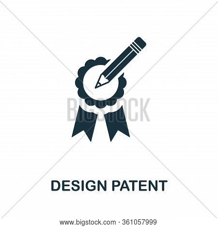 Design Patent Icon. Simple Element From Intellectual Property Collection. Filled Design Patent Icon 