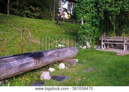 A Small Place On The Road To Rest, A Stream With Water
