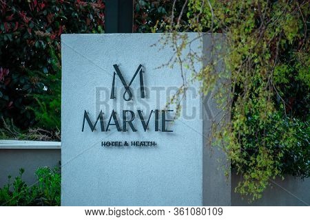 Split Croatia March 2020
Logo On The Entrace Of A Hotel In Split,croatia. 