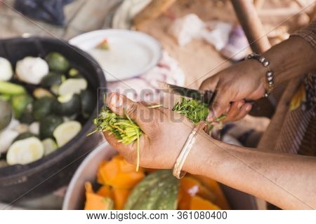 Preparing Couscous In M'hamid El Ghizlane.