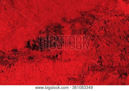 Abstract Grunge Red And Black Colors Background.