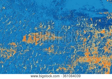 Abstract Blue, Orange And Light-green Colors Background For Design.