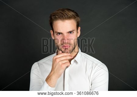 Deal With Unforeseen Circumstances. Crisis Problem. Businessman In Formal Outfit. Confident Man Thin
