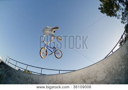 BMX Fahrrad Trick Schwanz Peitschen