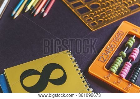 School Supplies. Bright Back To School Background. Homeschool. Distance Education, Education In Quar