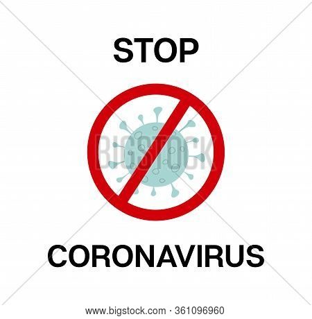 Stop Coronavirus Cartoon Ncov 19 Vector Banner. Covid-19 Prevention Infographic. Stop Coronavirus Qu