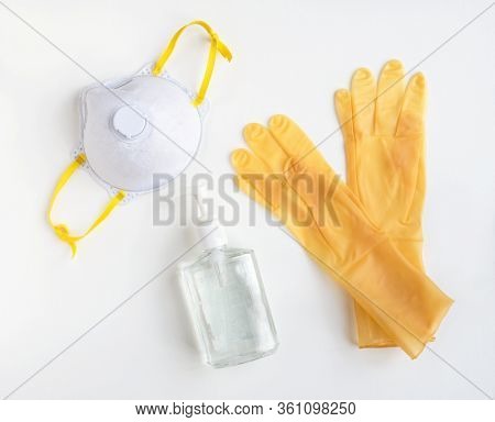 Yellow Personal Protective Equipment with NIOSH 95 Mask 