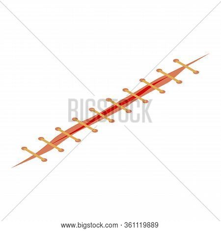 Accident Suture Icon. Isometric Of Accident Suture Vector Icon For Web Design Isolated On White Back