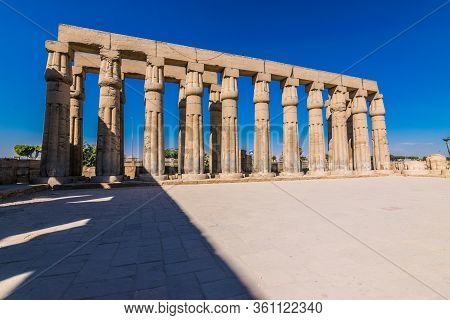 Luxor, Egypt.december, 14, 2018. Luxor Temple In Egypt. Was Dedicated To The God Amun, His Wife Mut 