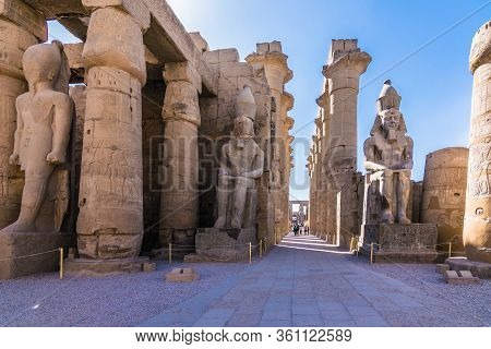 Luxor, Egypt.december, 14, 2018. Luxor Temple In Egypt. Was Dedicated To The God Amun, His Wife Mut 
