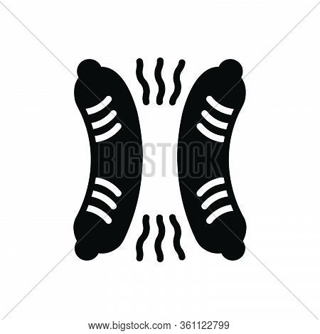 Black Solid Icon For Sausage  Sausage-rolls  Salami  Bacon