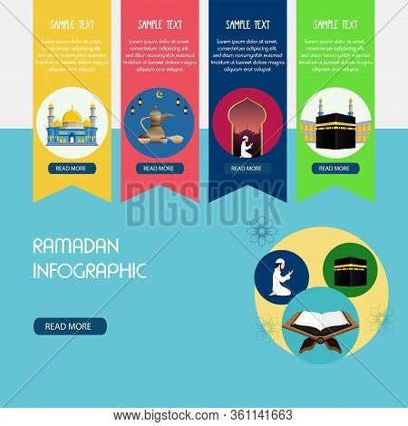 Vector Illustration Of Ramadan Infographic Design Ilustration