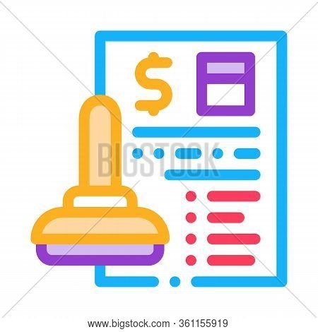 Pledge Order Icon Vector. Pledge Order Sign. Color Symbol Illustration