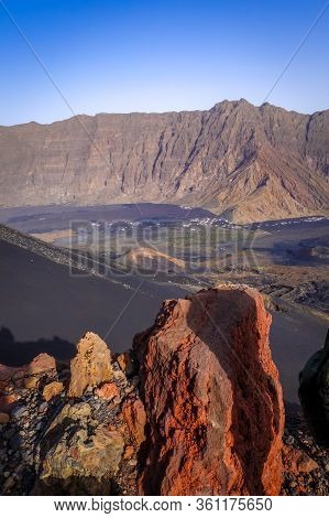 Cha Das Caldeiras View From Pico Do Fogo In Cape Verde, Africa