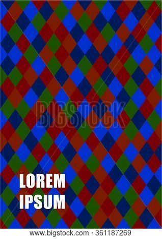 Graphic Design Layout Template With Geometric Background. Can Be Used For Printed Or Web Projects Li