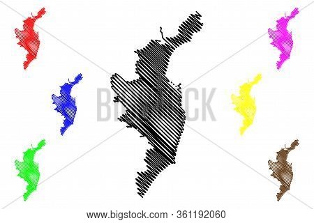 Odessa City (ukraine) Map Vector Illustration, Scribble Sketch City Of Odesa Map