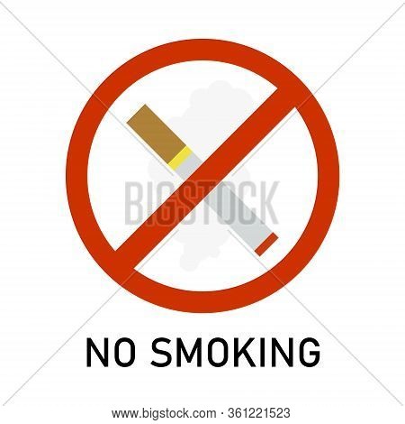 Smoking Area Sign In Trendy Flat Style Isolated. Cigarette Symbol Icon. Eps 10.