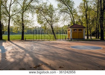 Italian Landscape In The Days Of The Coronavirus. The Government Has Closed Recreation Grounds As Pa